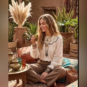 ZARA | Elegant Cream Women's Top